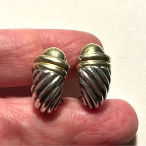 David Yurman Shrimp Earrings- Omega back